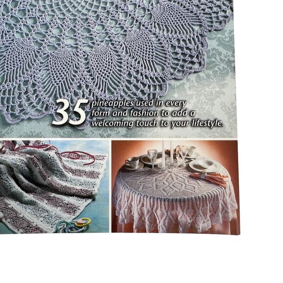 ANNIES ATTIC Crochet Ultimate Book of Pineapples Pattern Book 35 Designs Vintage - Picture 2 of 6